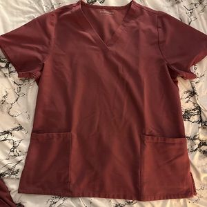 Women’s large scrub top- deep mauve